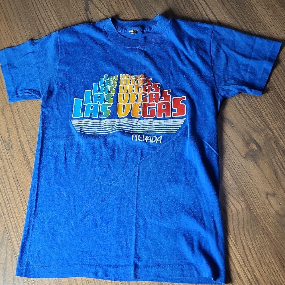 Vintage Single Stitch Blue Las Vegas Graphic Tee